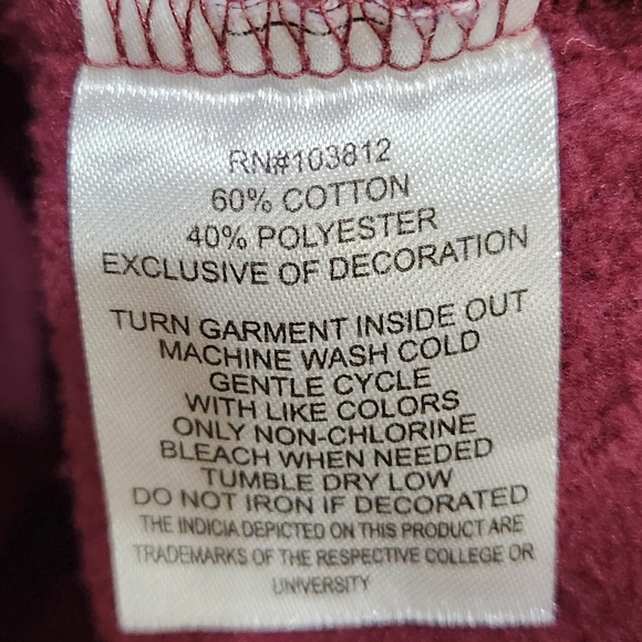 Texas A&M Aggies maroon short sleeve sweatshirt hoodie pullover women's … - Picture 7 of 8